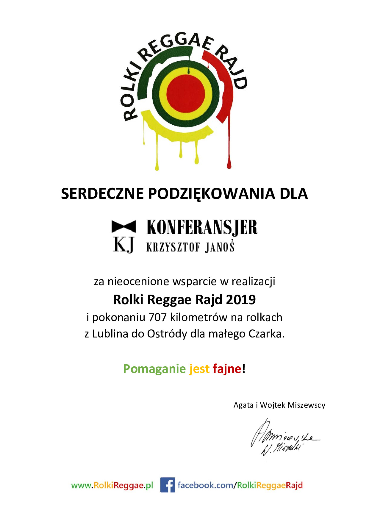 Rolki Reggae Rajd referencje Krzysztof Janoś konferansjer